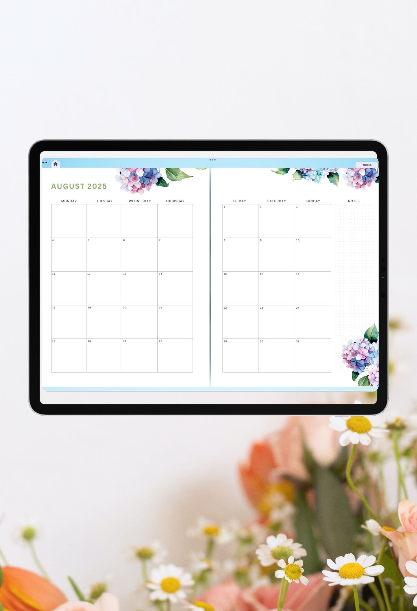 Fully Hyperlinked Digital Yearly Planner  2025