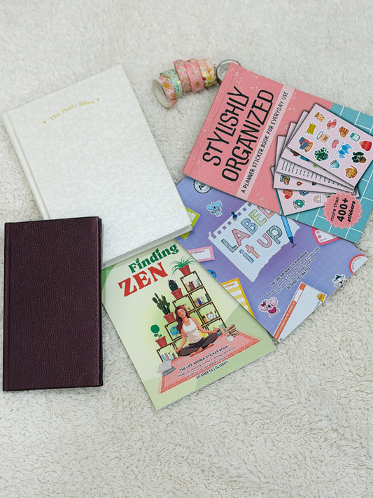 2026 Productivity Bundle - Journal,Password Journal & 3 Sticker Books|