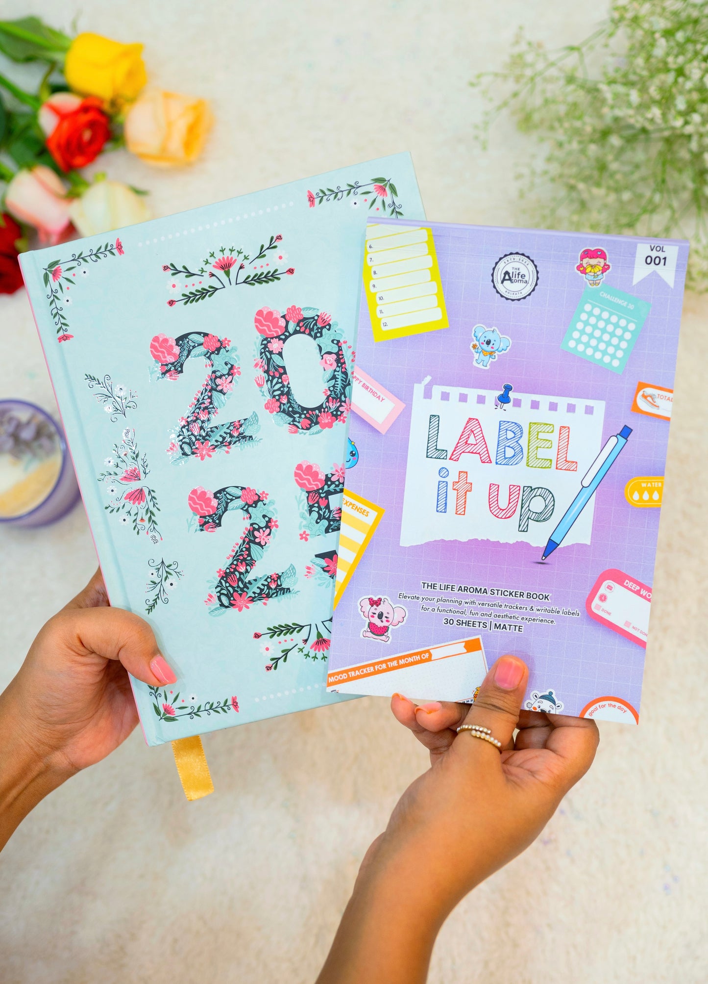 2025 Hardbound Planner + Label It Up Functional Sticker book (Matte)